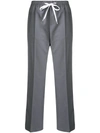 MIU MIU MIU MIU ELASTICATED WAIST TROUSERS - GREY