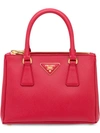 Prada Small Galleria Leather Tote Bag In Red