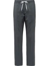 Miu Miu Tailored Style Track Trousers In Grey