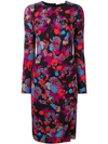 GIVENCHY GRAPHIC FLORAL PRINT DRESS