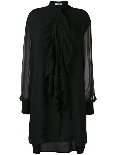 Givenchy Ruffle Trim Dress In Black