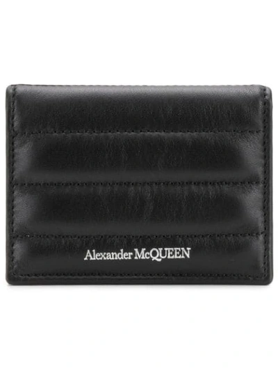 Alexander Mcqueen Snap Fastening Card Holder In Black