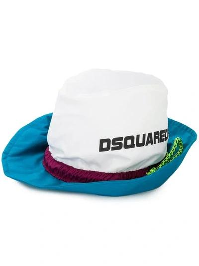 Dsquared2 Logo Print Bucket Hat - 蓝色 In Blue