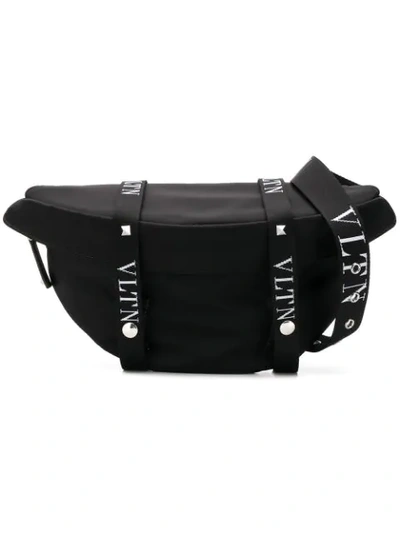 Valentino Garavani Logo Nylon Belt Bag In Black