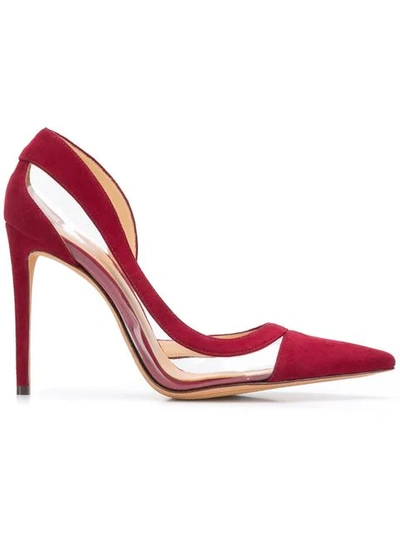 Alexandre Birman Panelled Pointed Toe Pumps In Red