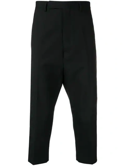 Rick Owens Klassische Cropped-hose In Black