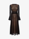 ALEXANDER MCQUEEN MESH PATCHWORK KNIT DRESS