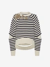 ALEXANDER MCQUEEN SLASH SLEEVE KNITTED SWEATER