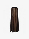 ALEXANDER MCQUEEN MESH PATCHWORK KNIT SKIRT