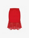 ALEXANDER MCQUEEN SHEER KNIT MINI SKIRT