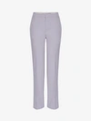 ALEXANDER MCQUEEN LIGHT WOOL SILK CIGARETTE PANTS