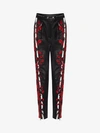 ALEXANDER MCQUEEN EMBROIDERED LEATHER PANTS