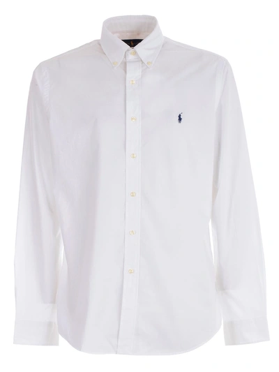 Polo Ralph Lauren Sport Shirt L/s Poplin In White