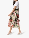 DOLCE & GABBANA DOLCE & GABBANA ORGANZA FLORAL PRINT MIDI SKIRT,F4AGGTHS10F13302974