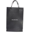 BALENCIAGA BALENCIAGA BLACK BRANDED SHOPPER BAG