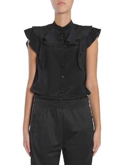 Givenchy Ruffled Top In Black
