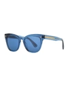 OLIVER PEOPLES MARIANELA ROUNDED ACETATE BUTTERFLY SUNGLASSES,PROD218790067
