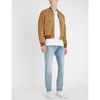 Saint Laurent Zipped Bomber Jacket In Tabac