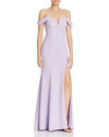 AVERY G OFF-THE-SHOULDER CREPE GOWN,2257XBL