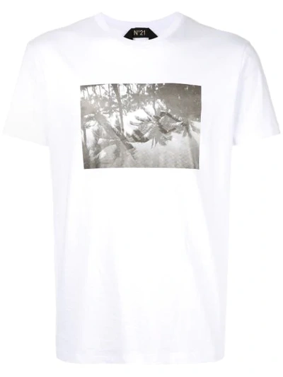 N°21 Graphic Print T-shirt In White