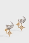 SYDNEY EVAN Two-Tone Moon And Star Earrings,E36319-WY