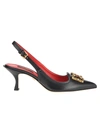 DOLCE & GABBANA DOLCE & GABBANA DOLCE & GABBANA LOGO SLINGBACK PUMP,10803026