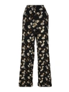 Off-white Floral Design Jogger Pants "black" In Black
