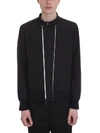 NEIL BARRETT BLACK COTTON BIKER JACKET,10803229