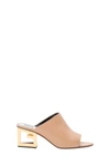 GIVENCHY GOLD G HEEL MULES,10803563
