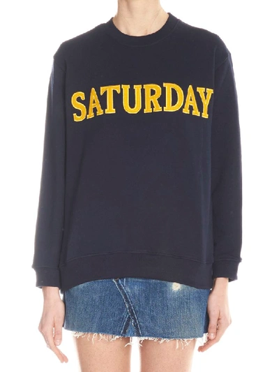 Alberta Ferretti Rainbow Week Sweatshirt In Blue