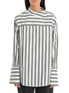 MONSE STRIPED SHIRT WITH BUTTONS ON SLEEVES,10803551