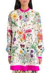 GUCCI OVERSIZE SHIRT WITH FLORA PRINT,10803492