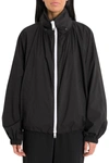 Givenchy Zip-front Hooded Wind-resistant Jacket In Nero