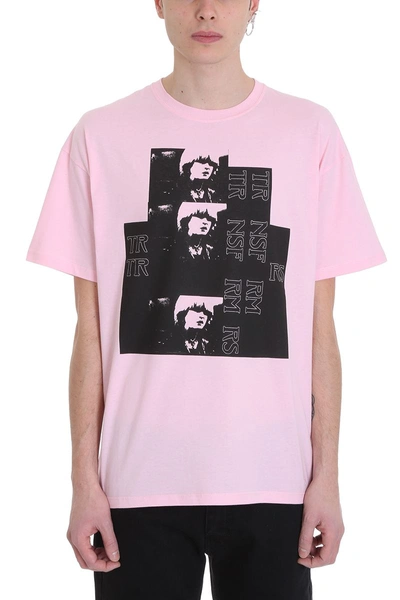 Raf Simons Printed Cotton-jersey T-shirt In Pink