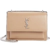 Saint Laurent Medium Sunset Calfskin Shoulder Bag - Beige In Taupe Fonce