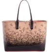 CHRISTIAN LOUBOUTIN CABATA DEGRADE PATENT LEATHER TOTE - BEIGE,1195350