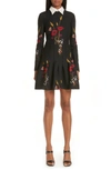 VALENTINO FLORAL MEADOW PRINT CREPE COUTURE DRESS,RB3VAKY24GK