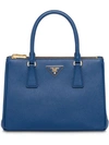 Prada Medium Galleria Leather Tote Bag In Blue