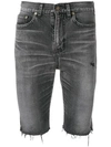 SAINT LAURENT SAINT LAURENT DENIM BERMUDA RAW ED - 黑色