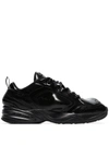 Nike Martine Rose Air Monarch Iv Faux Patent In Black