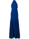 Stella Mccartney Meghan Navy Halterneck Gown In Blue