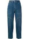 STELLA MCCARTNEY PANELLED CROPPED JEANS