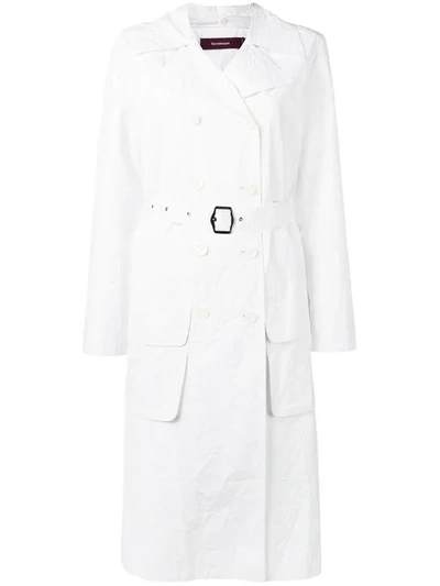 Sies Marjan Nisa Crinkled-ripstop Trench Coat In White