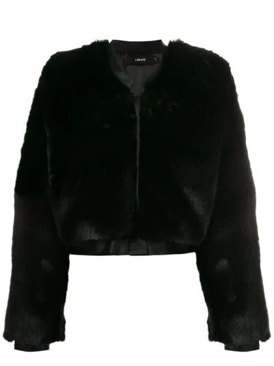 J Brand Ashbey Faux Fur Jacket In Black