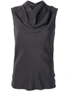 RICK OWENS DRAPED NECK TANK TOP