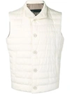 HERNO HERNO PADDED BUTTON VEST - 白色