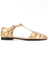 Church's Laminated Sandals In Gold Color In Gold