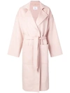 Nanushka Alamo Wool And Silk Coat In Pink