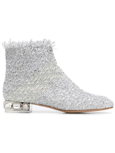 Casadei Bisanzio Boots In Silver