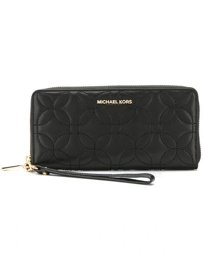 Michael Michael Kors Quilted Wallet In Black